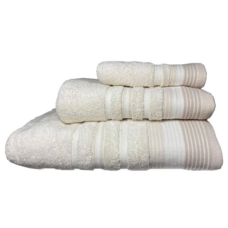 Σετ πετσέτες 3τμχ Βαμβακερές Bella Vanilla 24home (Ύφασμα: Βαμβάκι 100%) - 24home.gr - 24-bella-vanilla