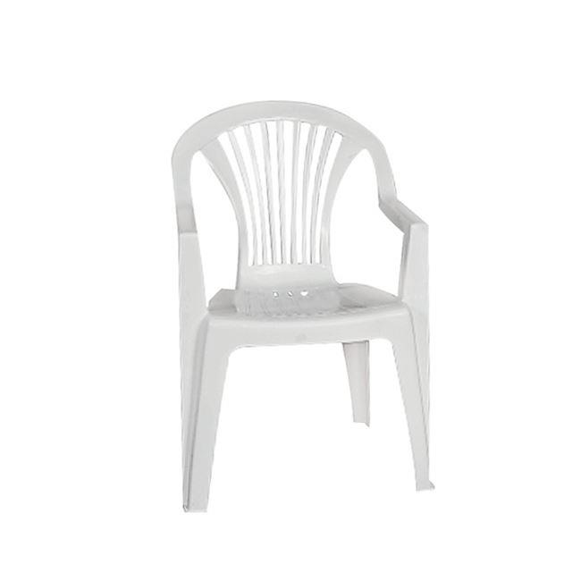 Πολυθρόνα "LIDO" πλαστική σε χρώμα λευκό 57x45x85