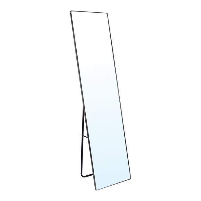 Καθρέπτης δαπέδου "DAYTON" αλουμινίου σε ασημί χρώμα 40x43x160
