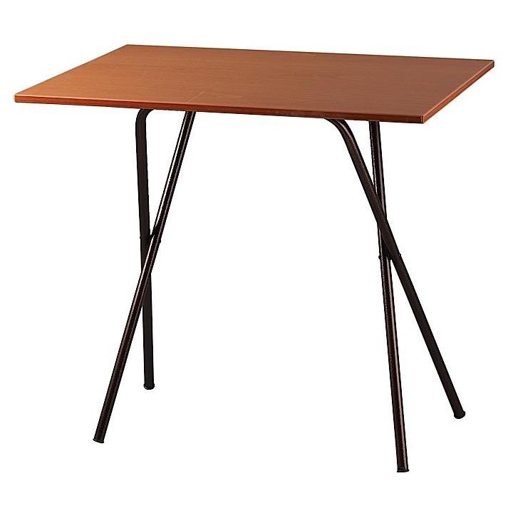 Τραπέζι μεταλλικό σε χρώμα μαύρο/καφέ 60x90