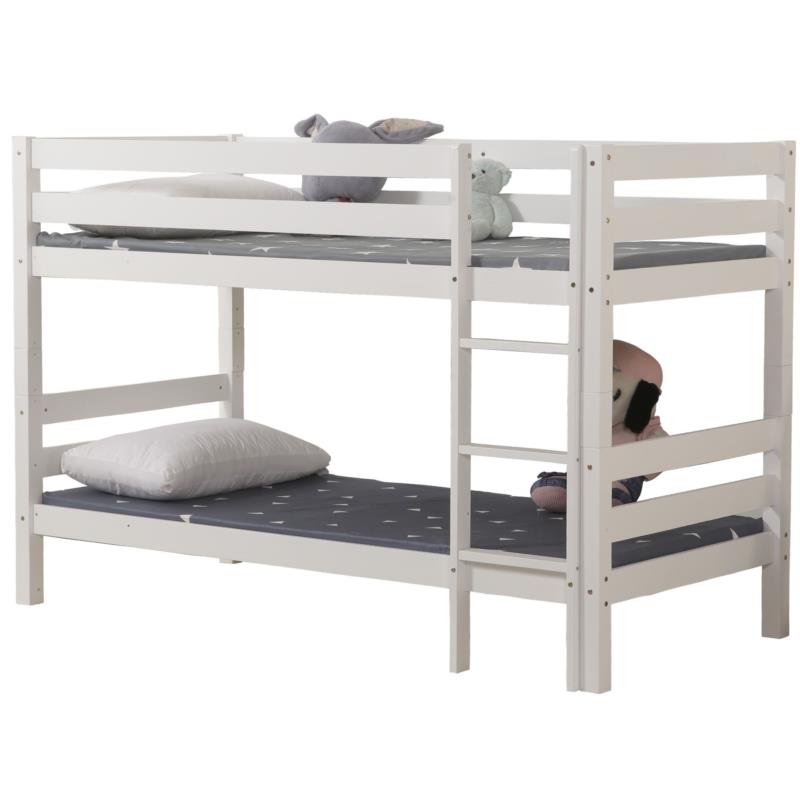 Kουκέτα κρεβάτι "BENEDICT" ξύλινη σε λευκό χρώμα 103x208x140