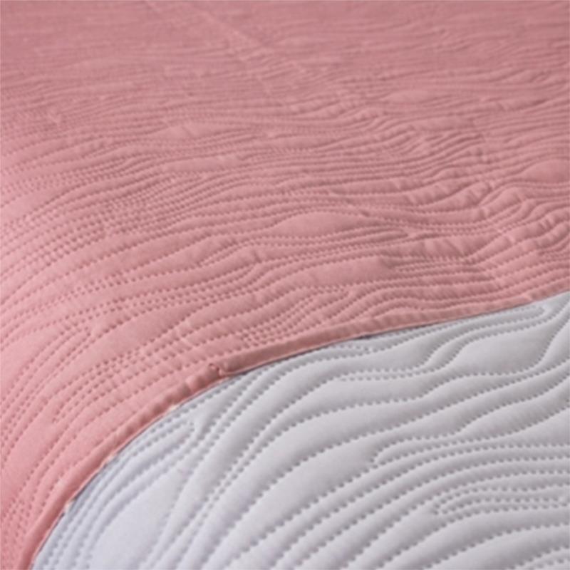 Κουβερλί "TIDE" υπέρδιπλο σε χρώμα ροζ πούδρας/ανοιχτό γκρι 220x240