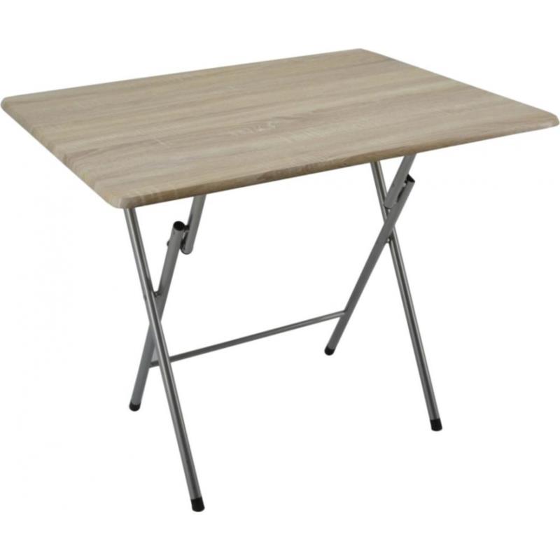 Τραπέζι πτυσσόμενο μεταλλικό σε χρώμα οξιάς 80x50x70
