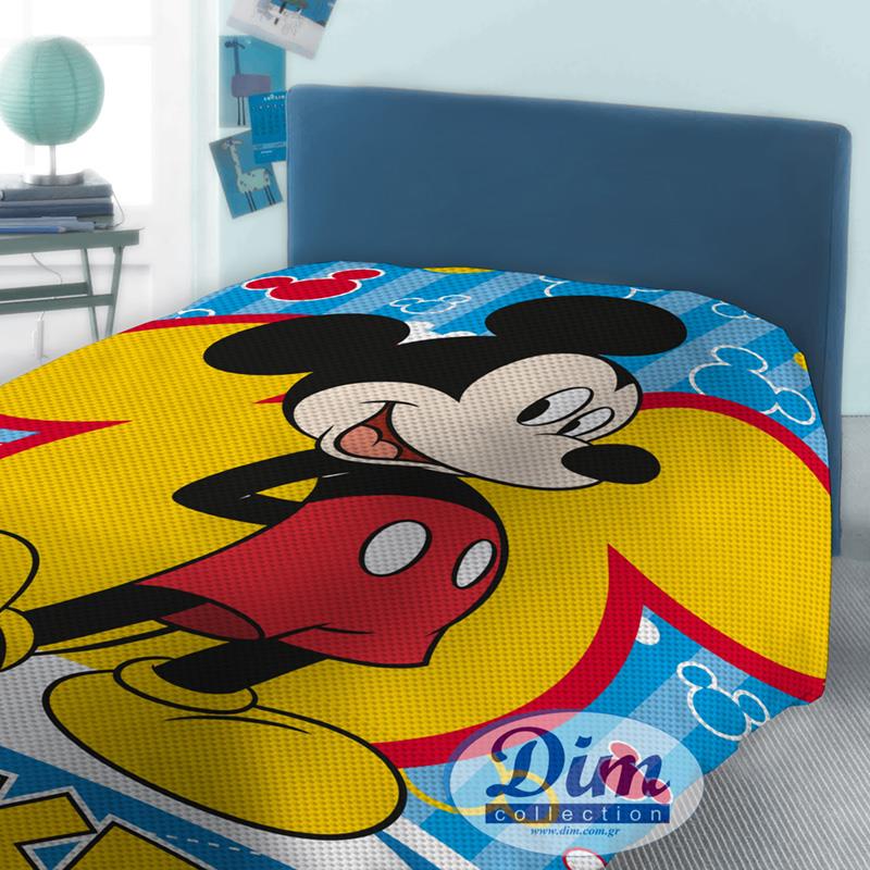 Disney Dimcol Κουβέρτα Πικέ Mickey 565 Μονή 160x240