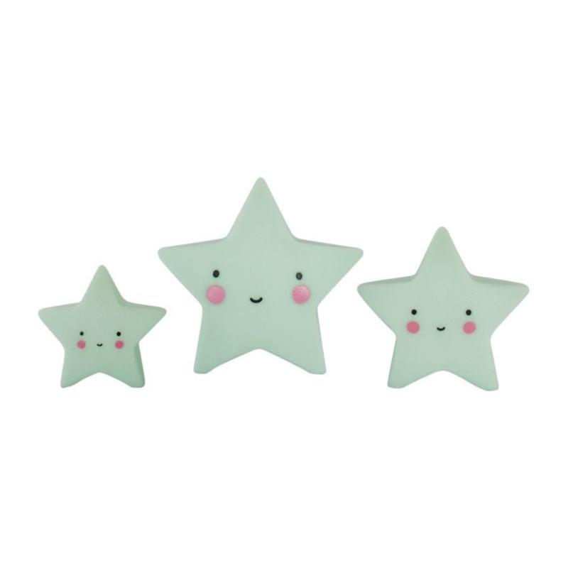 A little lovely company Σετ 3 διακοσμητικά Minis Stars - Mint