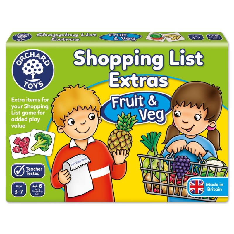 Orchard Toys "Λίστα για ψώνια- Extras Φρούτα & λαχανικά" (Shopping List Extras Fruits) Ηλικίες 3-7 ετών