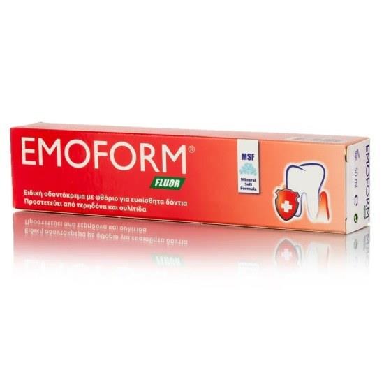 EMOFORM Οδοντόκρεμα Με Φθόριο Για Ευαίσθητα Δόντια 50ml