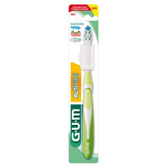 GUM 581 Activital Compact Soft Οδοντόβουρτσα 1 Τεμάχιο - Λαχανί