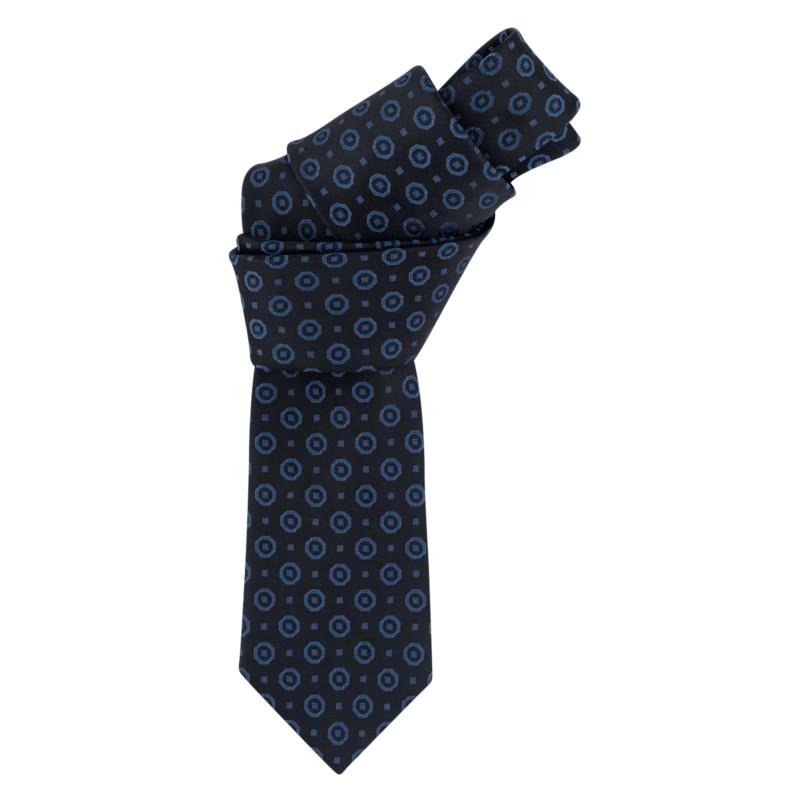 Γραβάτα Μαύρη με Σχέδιο (Φάρδος 7 cm)