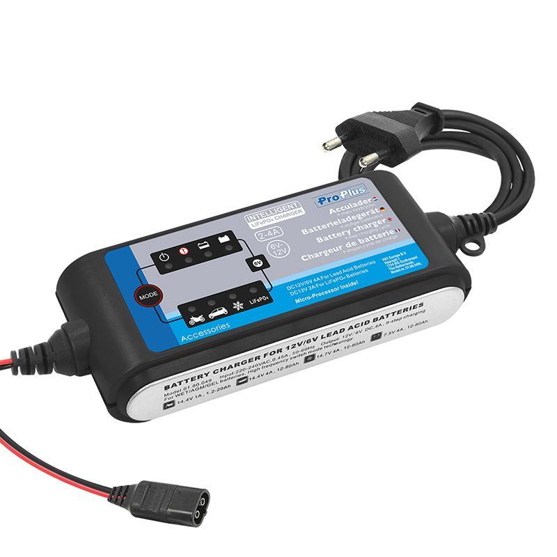 Φορτιστής μπαταρίας 6/12V 2A-4A AGM GEL LiFePO4 9 step charging cycle PROPLUS 550145