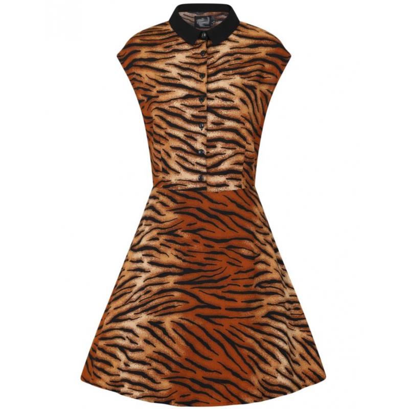 vintage mini 50s rockabilly φόρεμα Tiger lover