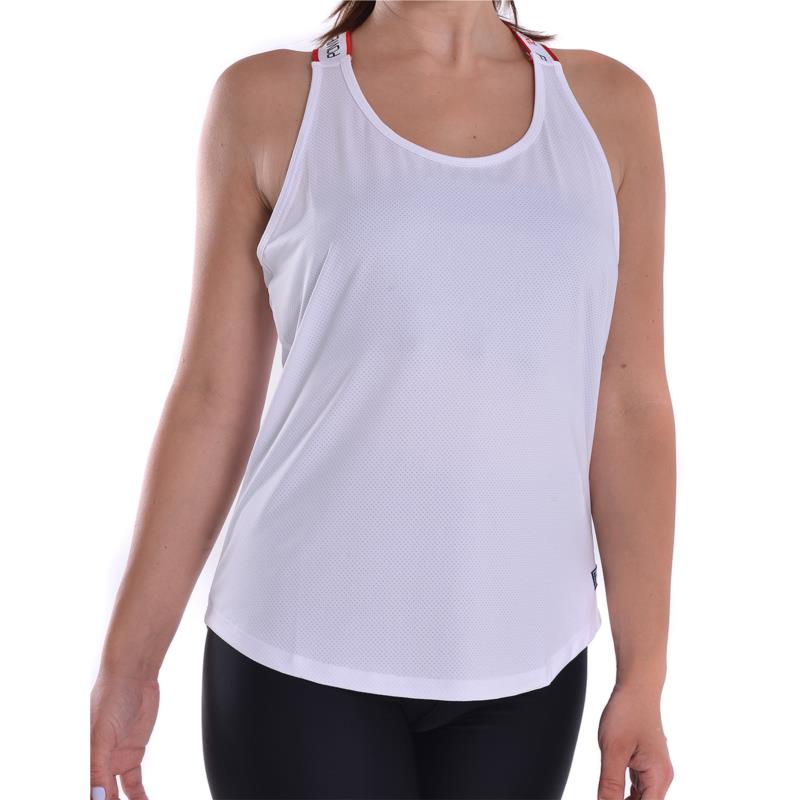 Γυναικείο αθλητικό μπλουζάκι σε λευκό χρώμα