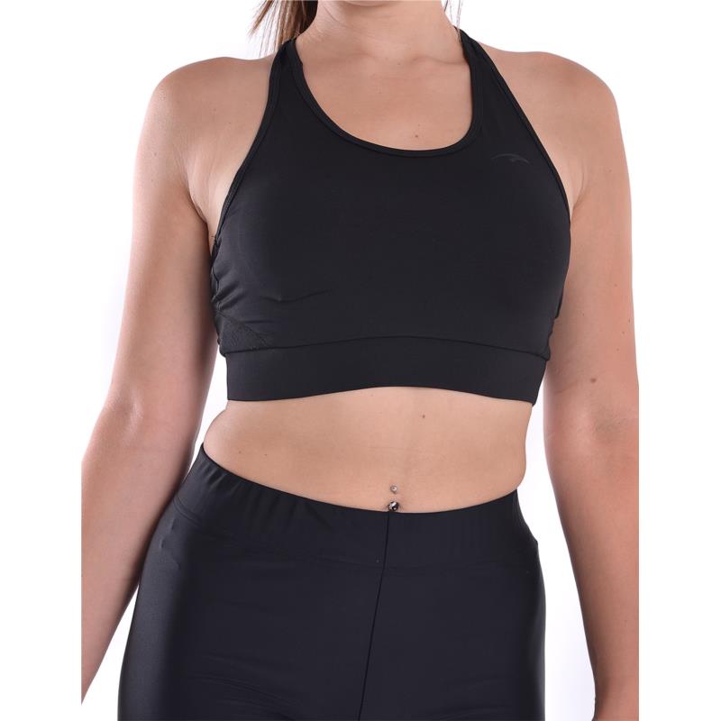 Γυναικείο αθλητικό μπουστάκι dry run σε μαύρο χρώμα