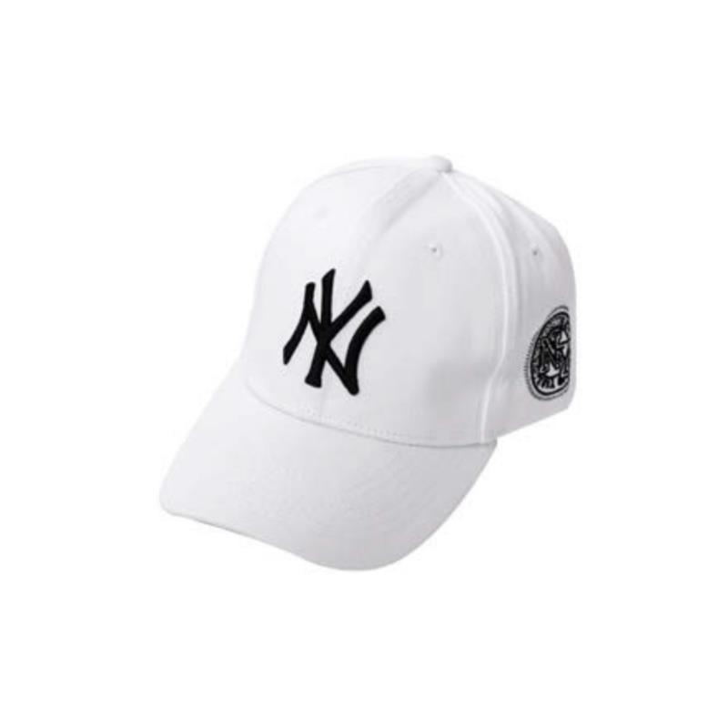 Καπέλο Jockey βαμβακερό NY σε λευκό χρώμα