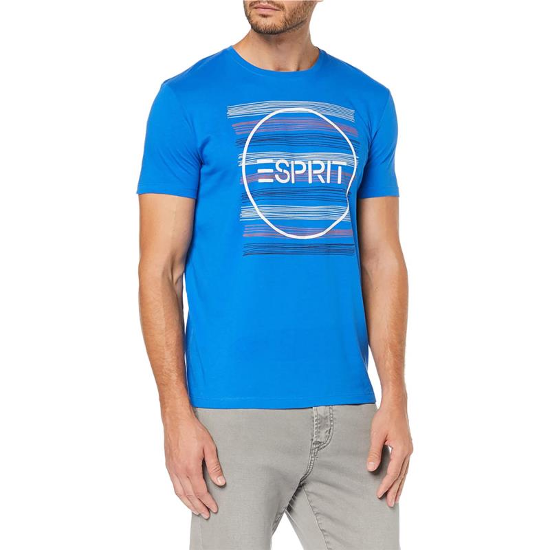 Esprit ανδρικό Τ-shirt με logo print - 079EE2K016 - Μπλε