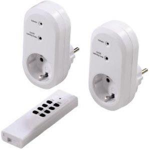 HAMA 121949 RADIO-CONTROLLED POWER OUTLET SET WITH REMOTE CONTROL WHITE