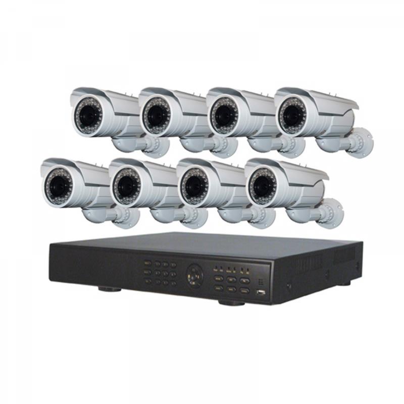 Πλήρες έγχρωμο σετ CCTV εποπτείας και καταγραφής με 8 Κάμερες και σύνδεση μέσω 3G SEGURITY SYSTEM