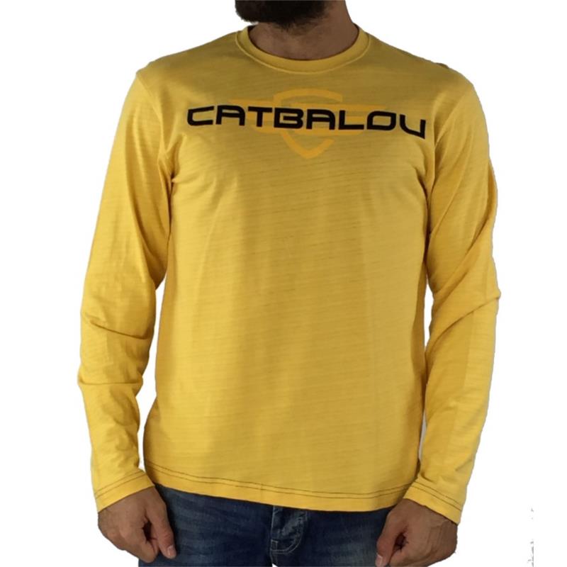 Ανδρική μακρυμάνικη μπλούζα 111404 (Κίτρινο)