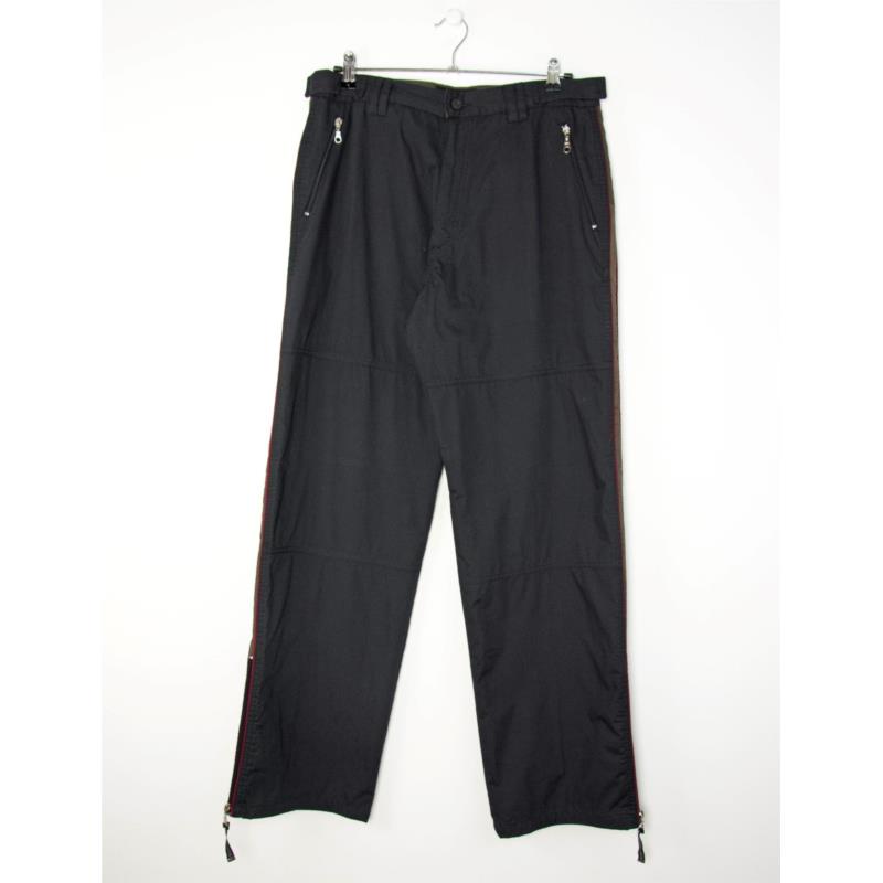 Ανδρικό μαύρο υφασμάτινο παντελόνι με ρίγα 4630D