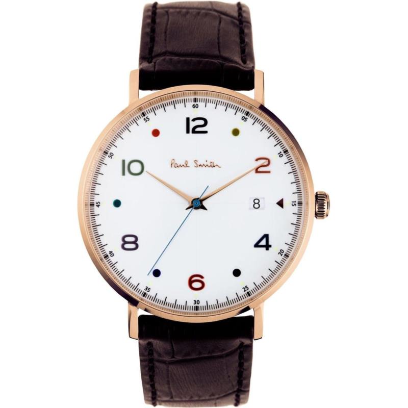 PAUL SMITH Gauge - PS0060003, Rose Gold case with Brown Leather Strap