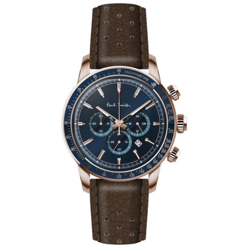 PAUL SMITH Chronograph - PS0110006, Rose Gold case with Brown Leather Strap