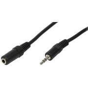 LOGILINK CA1054 AUDIO EXTENSION CABLE 1X 3.5MM MALE TO 1X 3.5MM FEMALE 3M BLACK