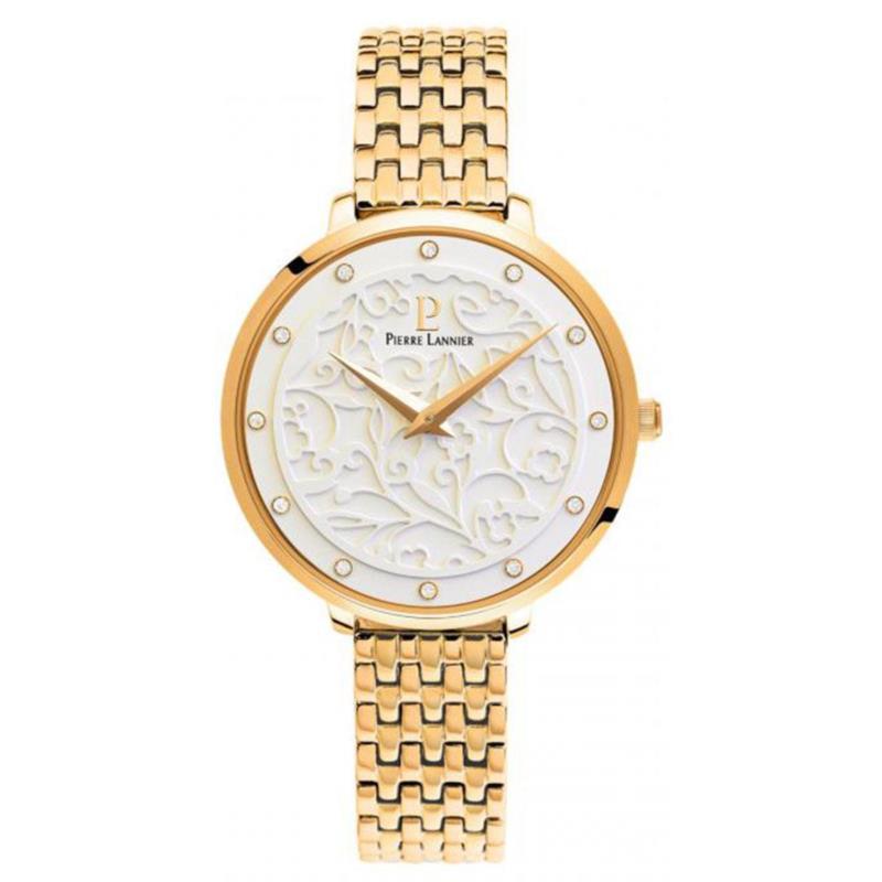 PIERRE LANNIER Eolia Crystals - 053J502 Gold case with Stainless Steel Bracelet
