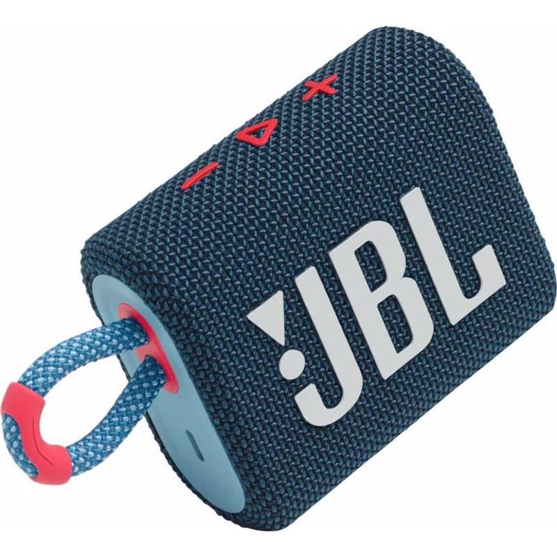 JBL Go 3 Waterproof Wireless Speaker. Blue/Pink