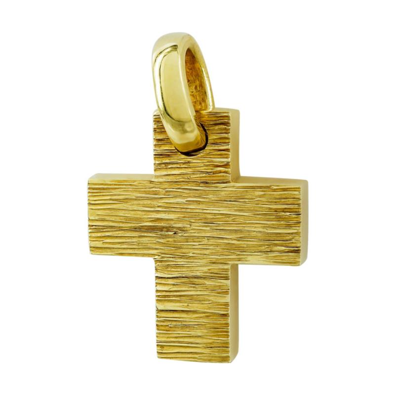 Σταυρός Βάπτισης 18Κ Κίτρινος Χρυσός Ανδρικός ST1334