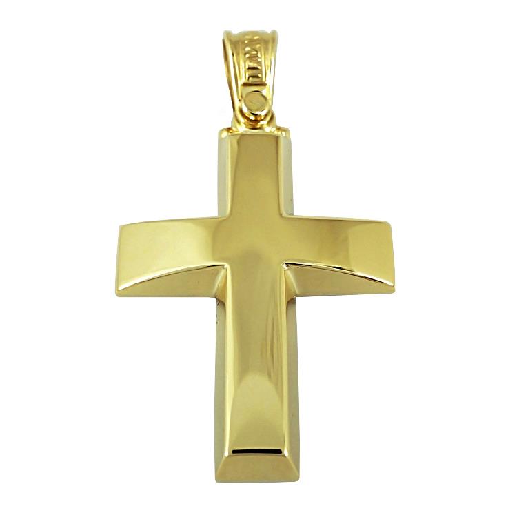 Σταυρός Βάπτισης 14Κ Κίτρινος Χρυσός Ανδρικός ΤΡΙΑΝΤΟΣ ST1602