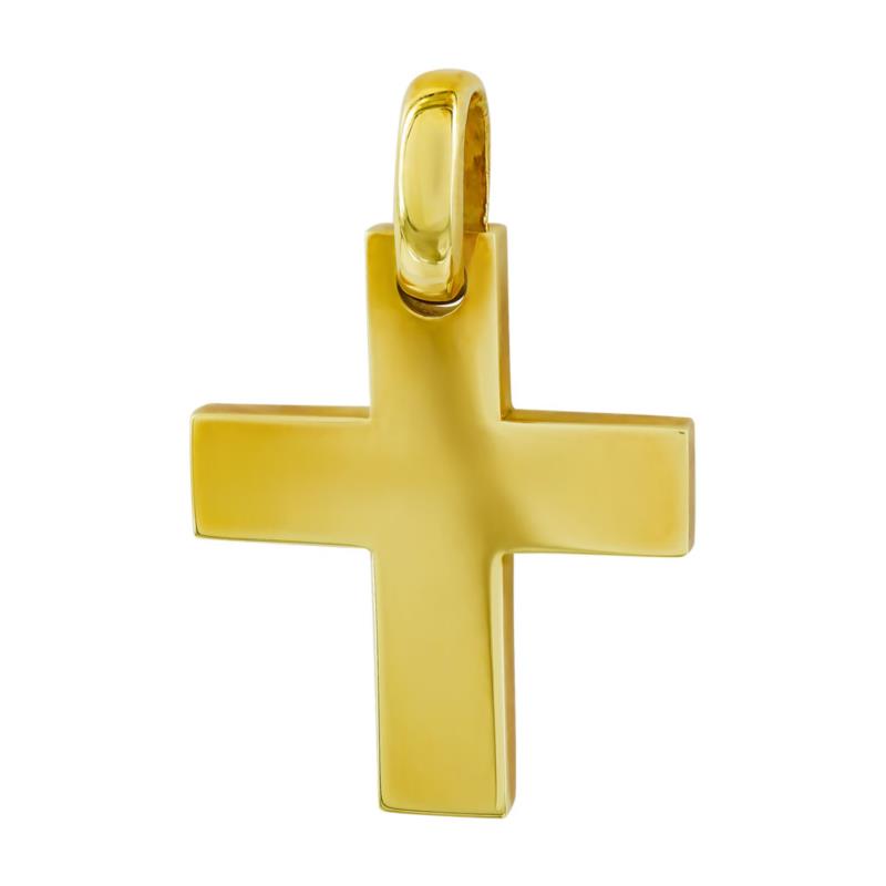 Σταυρός Βάπτισης Aνδρικός Σε Κίτρινο Χρυσό 18 Καρατίων ST2647