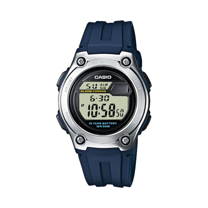 CASIO Collection Blue Rubber Strap W-211-2AVES
