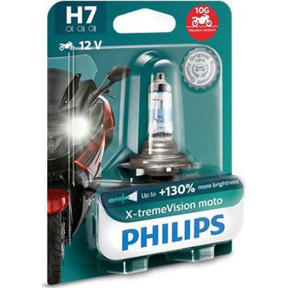 Λάμπα Philips H7 X-Treme Vision Moto +130% περισσότερο φως 10G