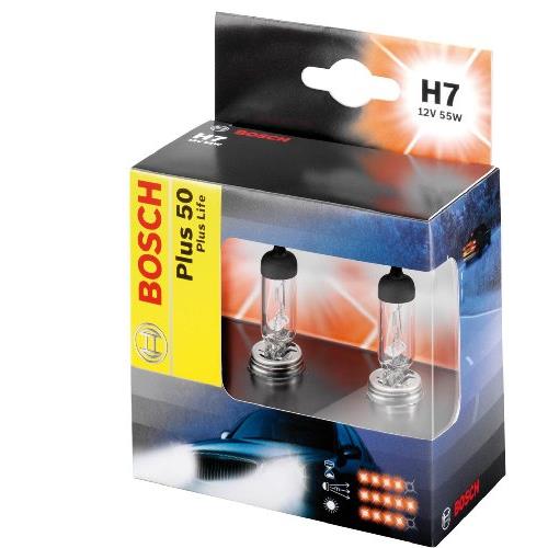 Σετ λαμπτήρων Bosch H7 Plus 50 για 50% περισσότερο φωτισμό