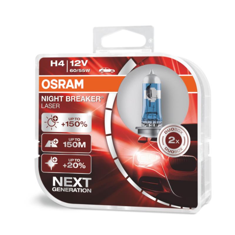 Osram H4 Night Breaker Laser +150% 12V 60/55W