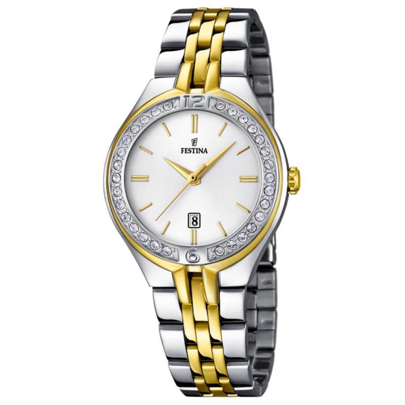 FESTINA Mademoiselle Crystals Two Tone Stainless Steel Bracelet F16868-1