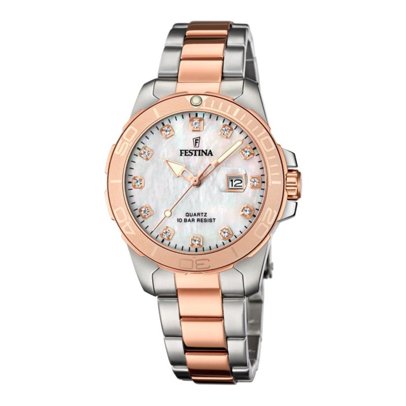 FESTINA Crystals Two Tone Stainless Steel Bracelet F20505-1