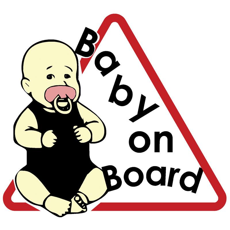 Πινακίδα Baby On Board Αυτοκόλλητο 150x150mm