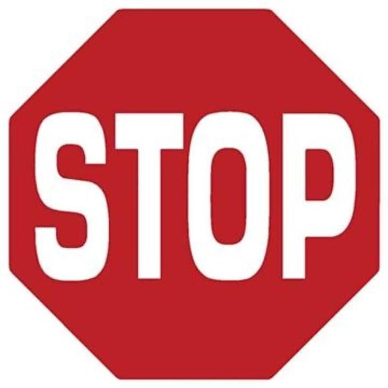 Πινακίδα Stop Για Τζάμια Αυτοκόλλητο 95x95mm