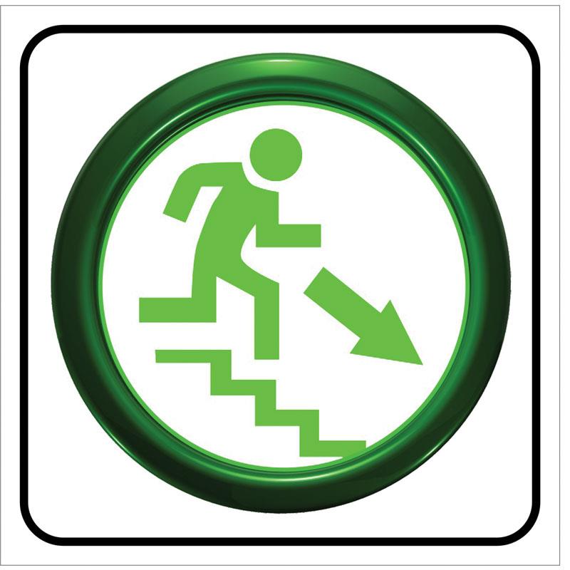 Πινακίδα Σήμανσης Σκάλες PVC 95x95mm