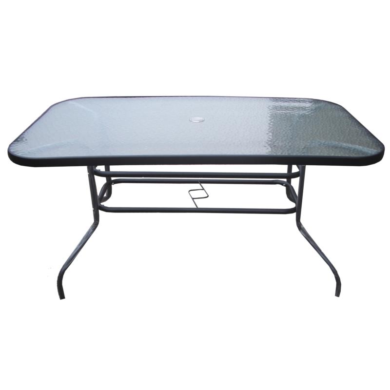 Τραπέζι Αλουμινίου με τζάμι 120x65x74cm