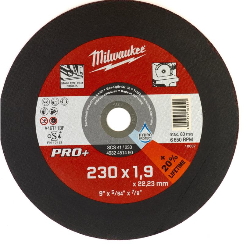 Δίσκος Κοπής Inox CD SCS41/230 230x1.9mm MILWAUKEE PRO+