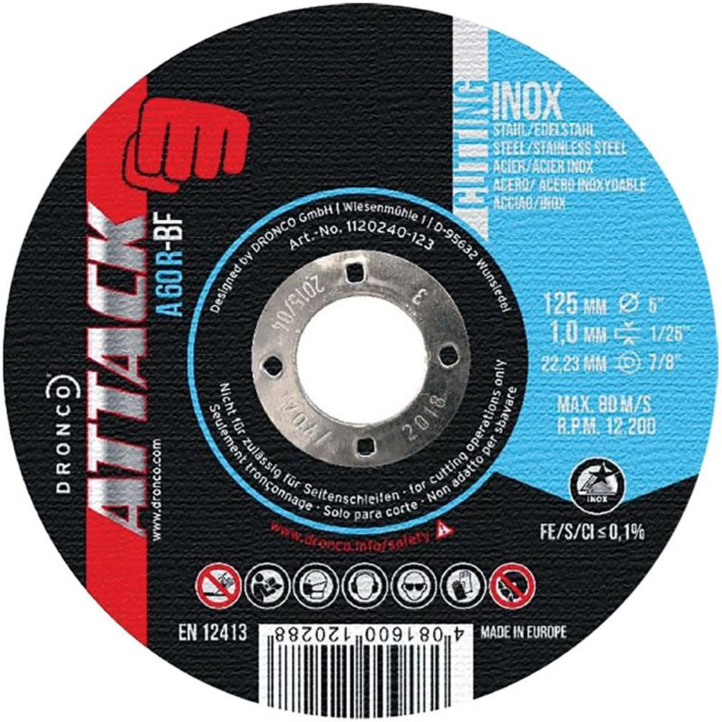Δίσκος Κοπής Inox ATTACK 115x1x22.3mm