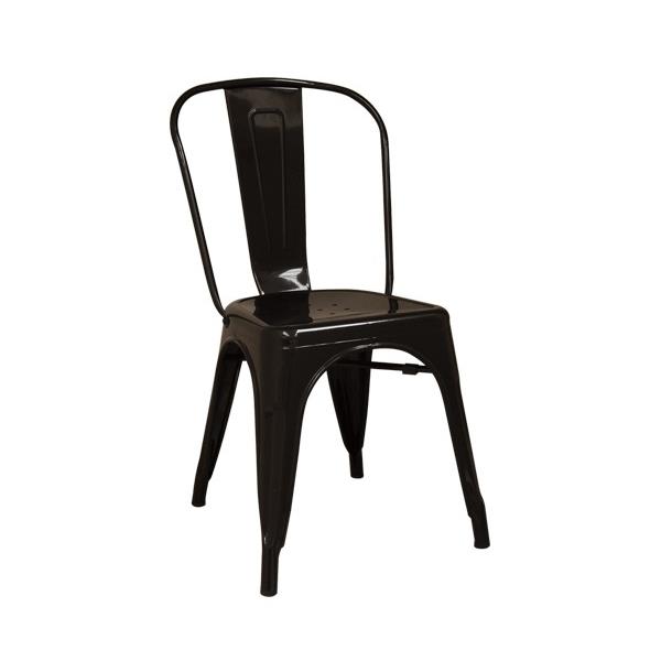 Καρέκλα Στοιβαζόμενη RELIX Μέταλλο Μαύρο 45x51x85cm