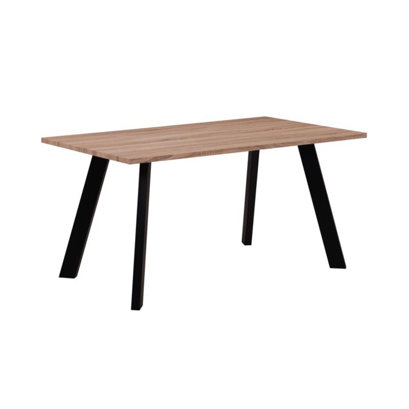 Τραπέζι BAXTER Μέταλλο/Μελαμίνη Μαύρο/Sonoma 120x70x75cm