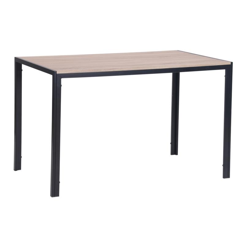 Τραπέζι GABO Βαφή Sonoma/Μαύρη 120x70cm