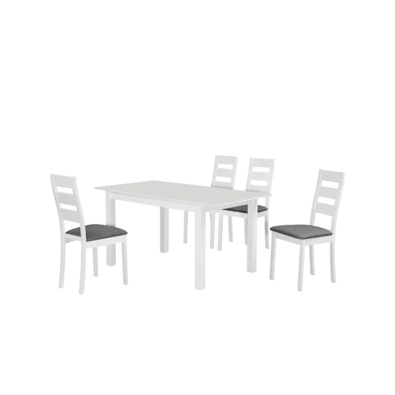 MILLER Σετ Άσπρο 120+30x80cm+4