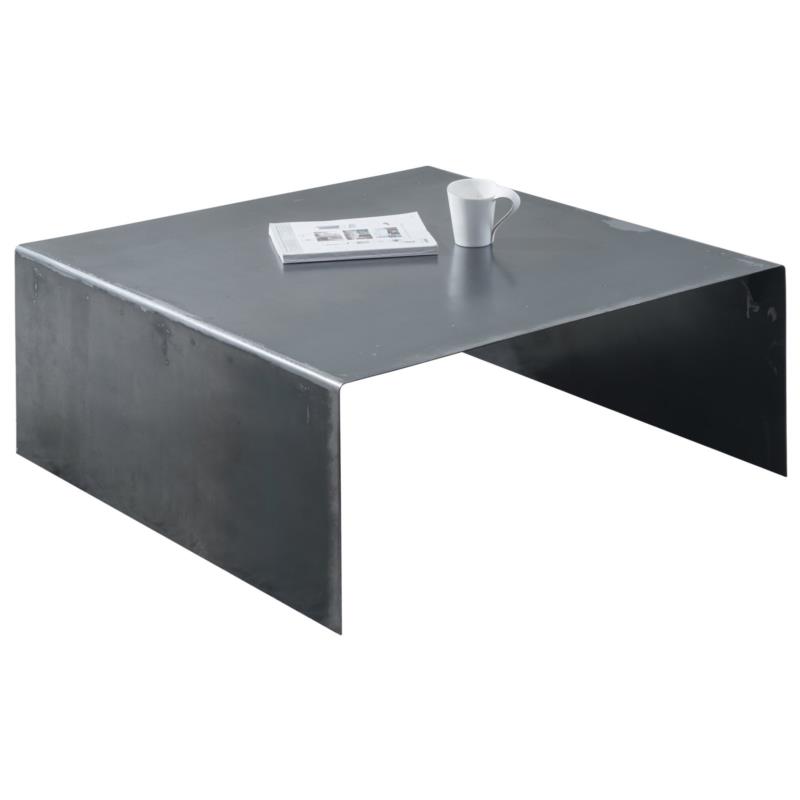 Τραπέζι Σαλονιού Antique/Black Μέταλλο 80x80x35cm