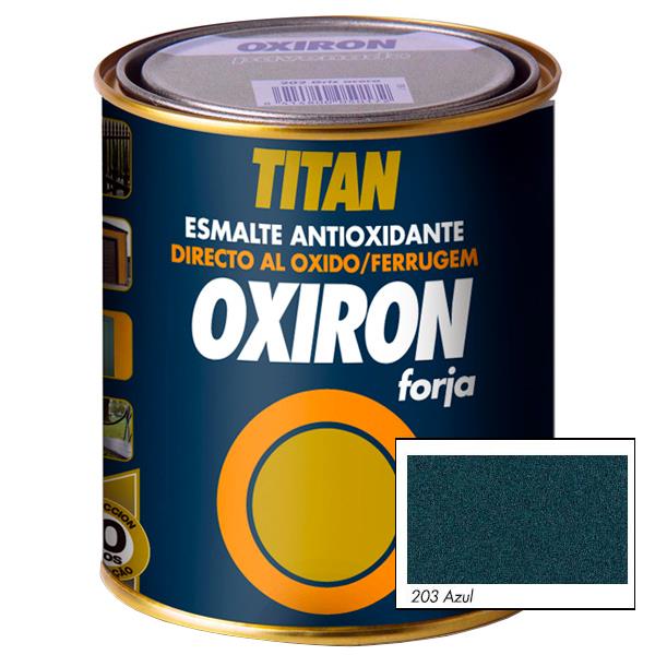 Χρώμα Αντισκωριακό Με Ρινίσματα Μετάλλου TITAN OXIRON FORJA AZUL 750ml