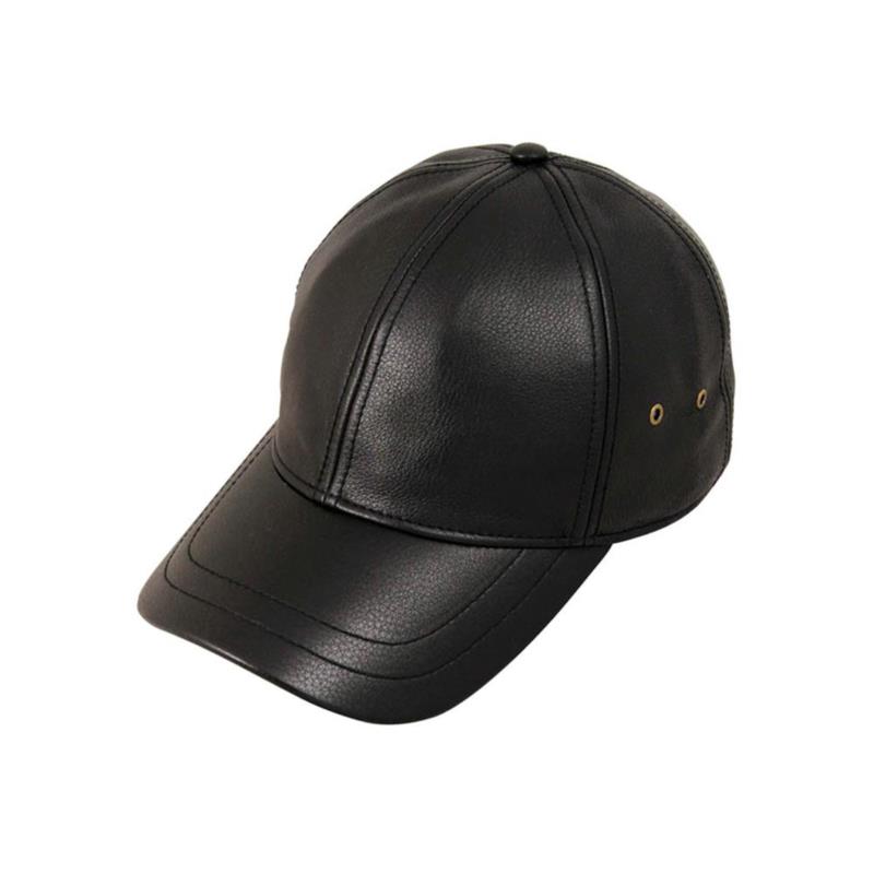 Leather Cap | Karfil Hats Μαύρο